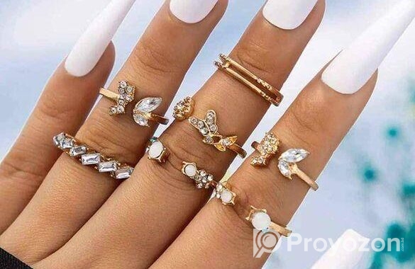 Golden Finger Ring Set