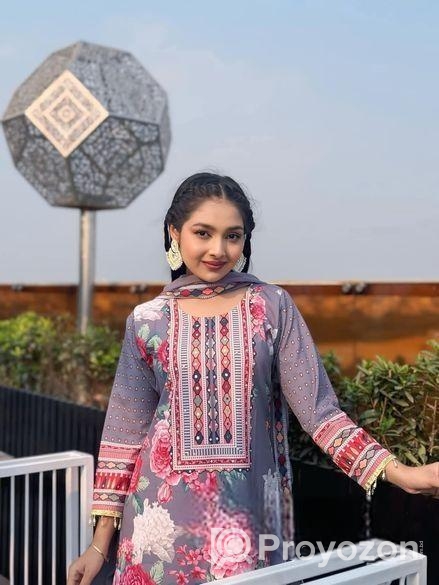 মাইক্রো সিল্ক কাপড়ে ডিজিটাল প্রিন্ট কাজ করা রেডিমে