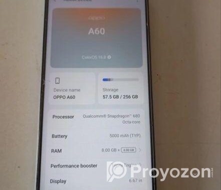 OPPO A60 ram8 rom 256 (Used)