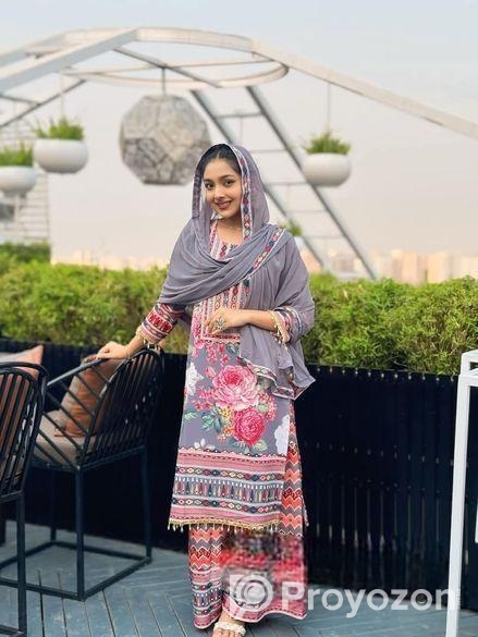 মাইক্রো সিল্ক কাপড়ে ডিজিটাল প্রিন্ট কাজ করা রেডিমে