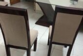 Dining Table with 6 Chairs Wooden Handmade