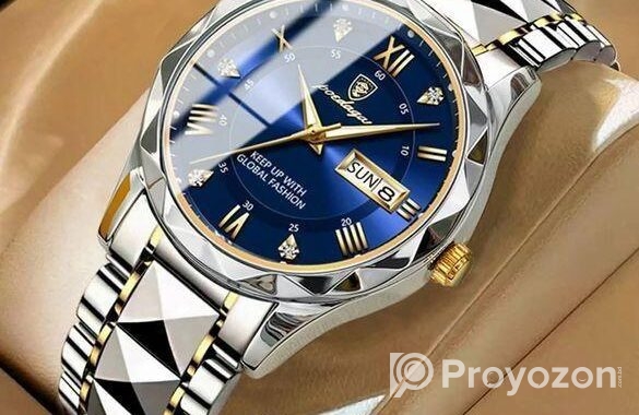 POEDAGAR 615 Diamond Cut Watch For Men