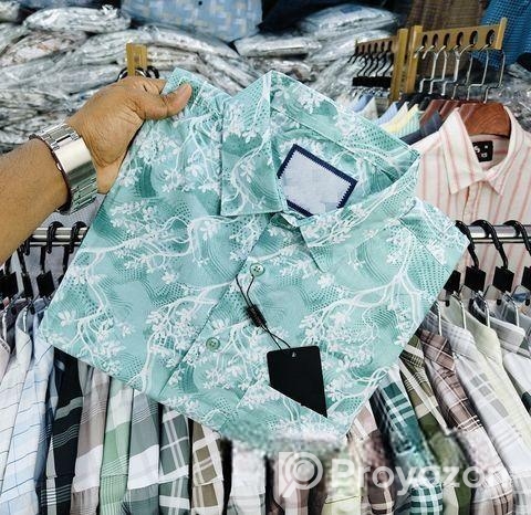 pure Cotton Half Sleeve Print Shirt