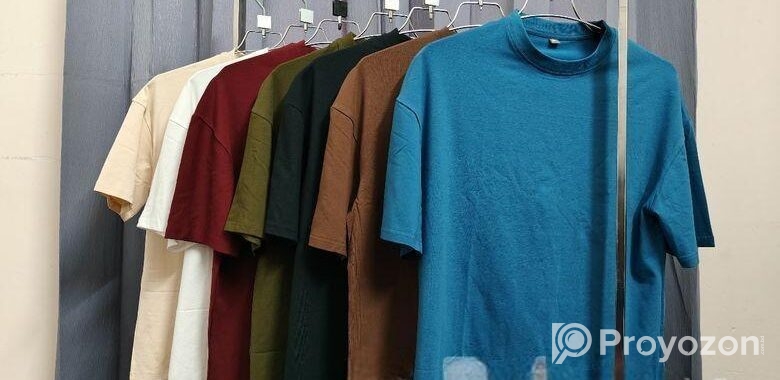 Solid Color Drop Shoulder T-Shirt