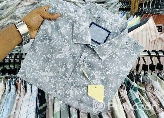 pure Cotton Half Sleeve Print Shirt