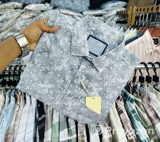 pure Cotton Half Sleeve Print Shirt