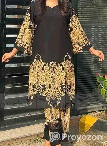 ডিজিটাল প্রিন্ট কামিজ ও সালোয়ার ডোলা সিল্ক।