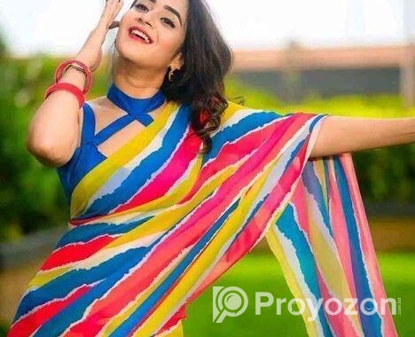 জর্জেটের শারি আর ব্লাউজ পিস