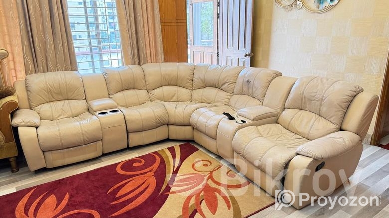 Used 5 pcs Reclining Leather sofa set (Imported)