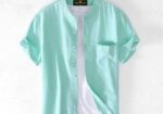 Oxford cotton casual half sleeve shirt