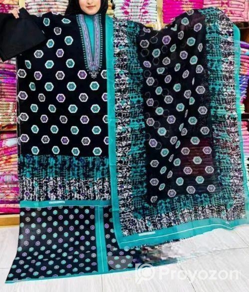 বাসায় পড়ার উপযোগী সুতি  থ্রিপিস