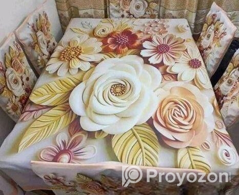 China Premium 3D Print Table Cloth 7 pis Combo