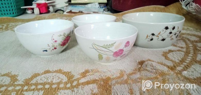 ৪ টি মুন্নু সিরামিকের বাটি