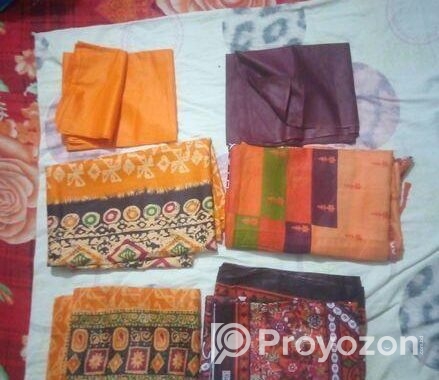 সুতির বাটিক পেইন্ট থ্রি পিস ওড়না 5 হাত
