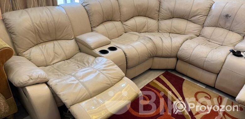 Used 5 pcs Reclining Leather sofa set (Imported)