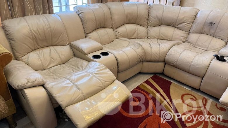 Used 5 pcs Reclining Leather sofa set (Imported)