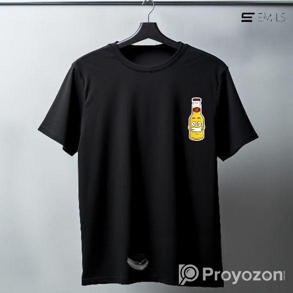 Round Neck Black T-Shirt