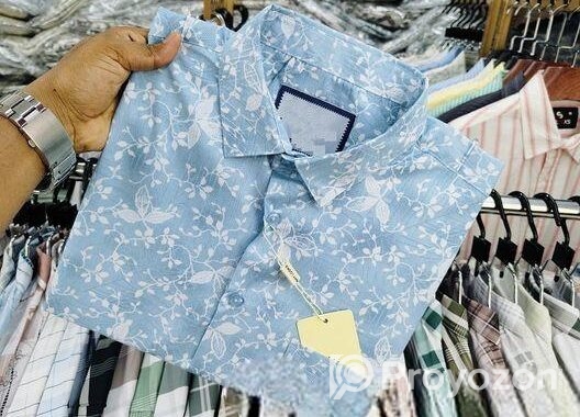 pure Cotton Half Sleeve Print Shirt