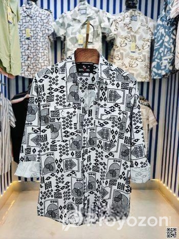 Premium Double Pocket Print Shirt
