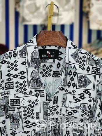 Premium Double Pocket Print Shirt