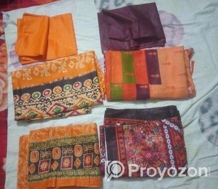 সুতির বাটিক পেইন্ট থ্রি পিস ওড়না 5 হাত