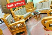 কাঠের সোফা সেট বিক্রি হবে, কোড-৭৭