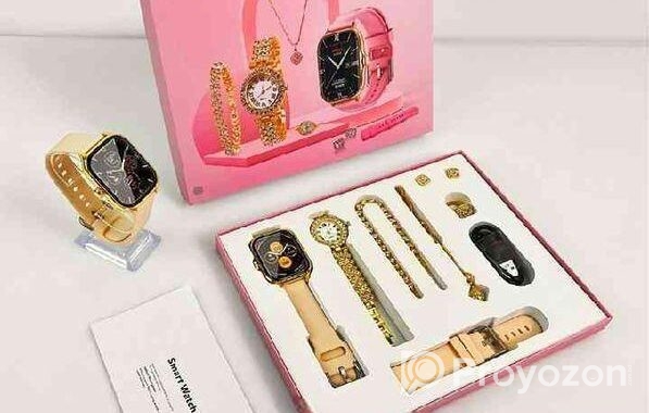 A58 Plus Ladies Gift Set ঘড়ি সহ ৮টি গিফট