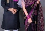দুর্গাপূজা উপলক্ষে ধুপিয়ান সিল্ক পাঞ্জাবি আর শাড়ি