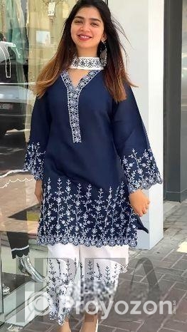Soft Cotton Embroidery Three Piece