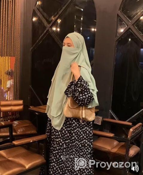 শিফন জর্জেট বোরকা একদম নতুন