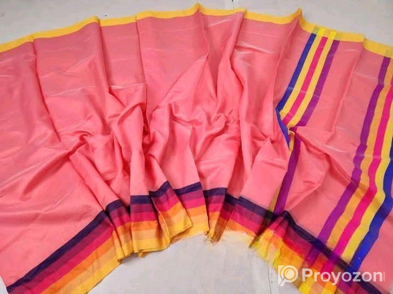 হাফ সিল্ক রংধনু শাড়ি।