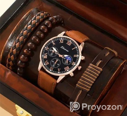 premium brown leather watch | Stylish for men