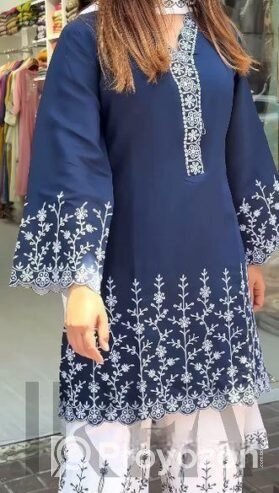 Soft Cotton Embroidery Three Piece