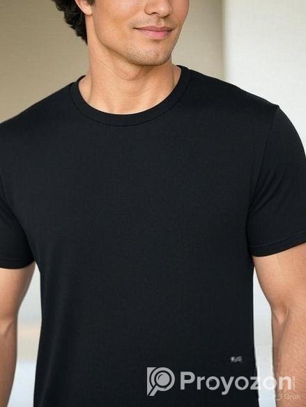 Plain Black T-shirt | Cotton