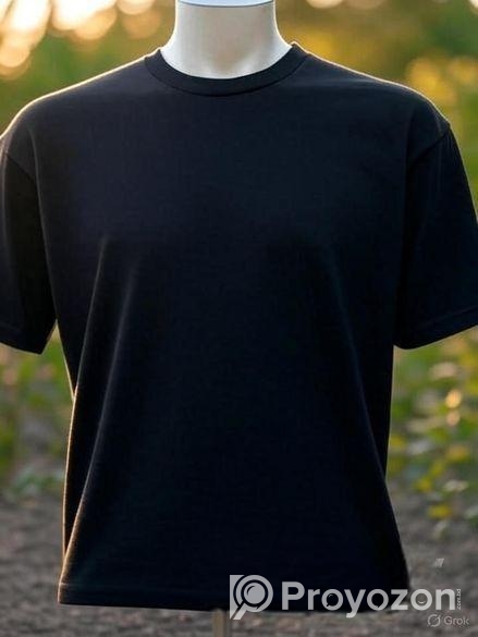 Plain Black T-shirt | Cotton