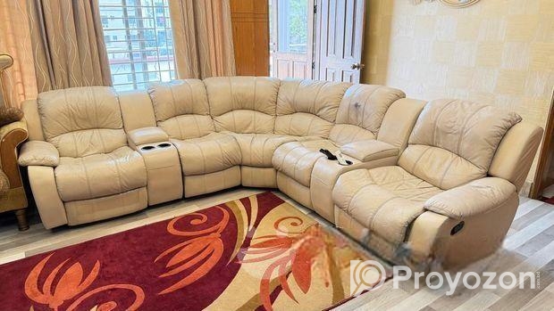 Used 5 pcs Reclining Leather sofa set (Imported)