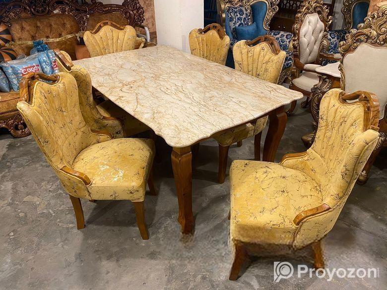 Six Chair Modern Dining Table