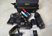 Nikon d3500 with zom lens 70:300 and. 18:55 kit