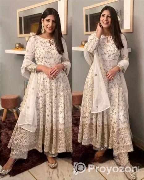 সেমি-স্টিচ আনারকলি গাউন