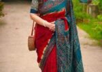 Silk Batik Saree with Blouse Pieces