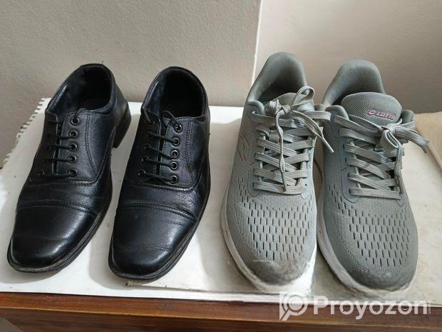 Two Pair Black & Gray Shoe Sneakers (জুতা)