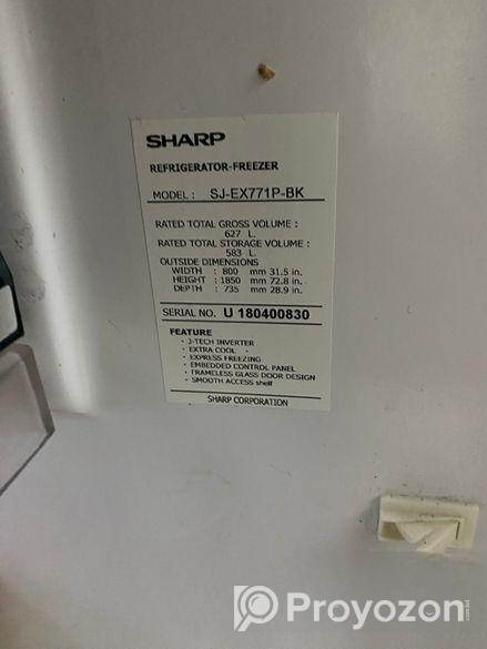 SHARP 627 L REFRIGERATOR J-TECH INVERTER