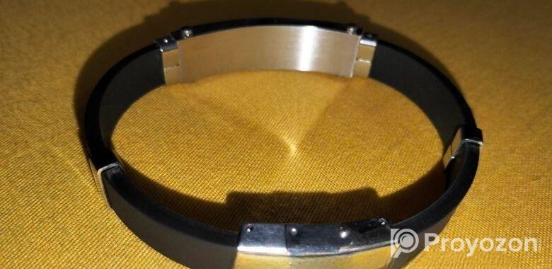 Rubber Bracelet with Stainless Steel Engraving Pla