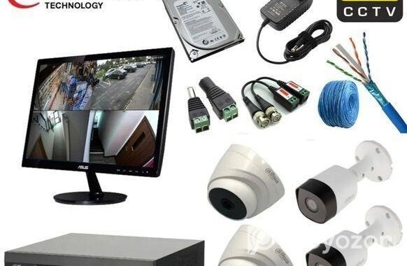 CCTV Package Dahua 4-CH 4-Pcs Camera with 17″ Mon
