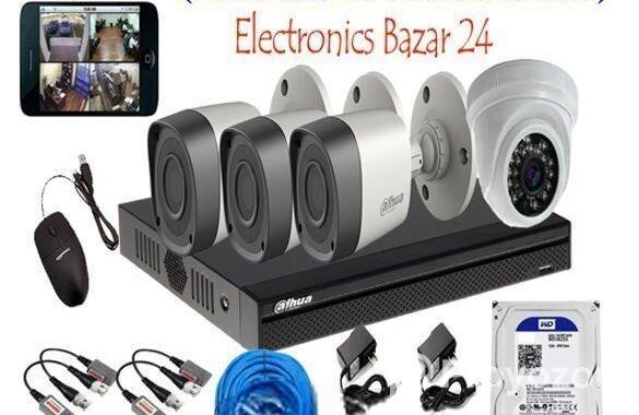 CCTV Package Dahua 4-CH 4-Pcs Camera with 17″ Mon