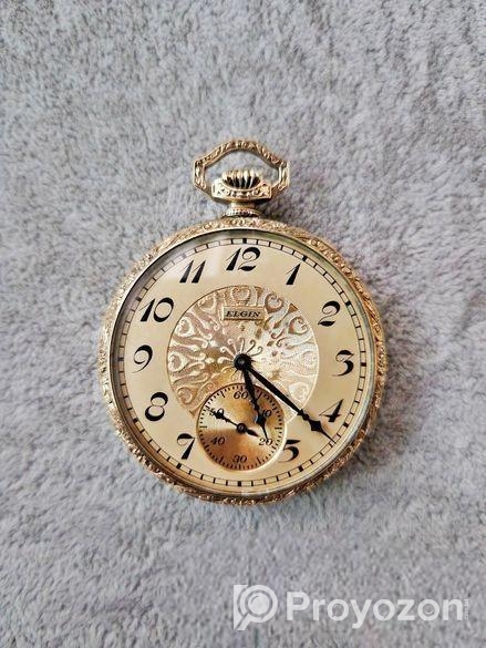 1923 Most Rare Gold ELGIN Pocket watch 100 Years O