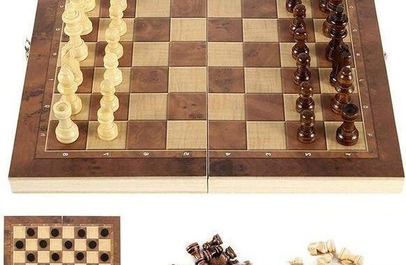 Wooden Chess Board Large – 3 in 1