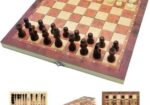 Wooden Chess Board Large – 3 in 1
