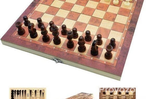 Wooden Chess Board Large – 3 in 1