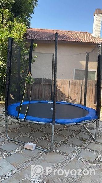 6 FT Outdoor Trampoline with Safety Enclosure Net